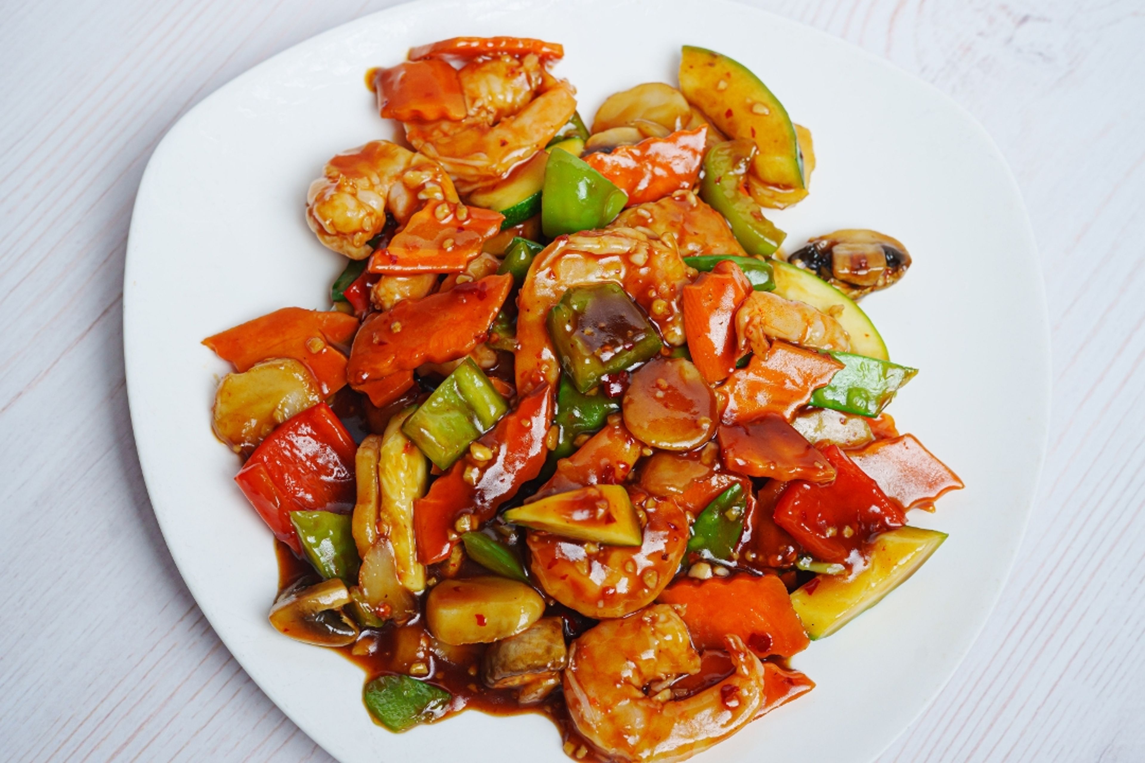 Shrimp in Garlic Sauce Dinner 鱼香虾.