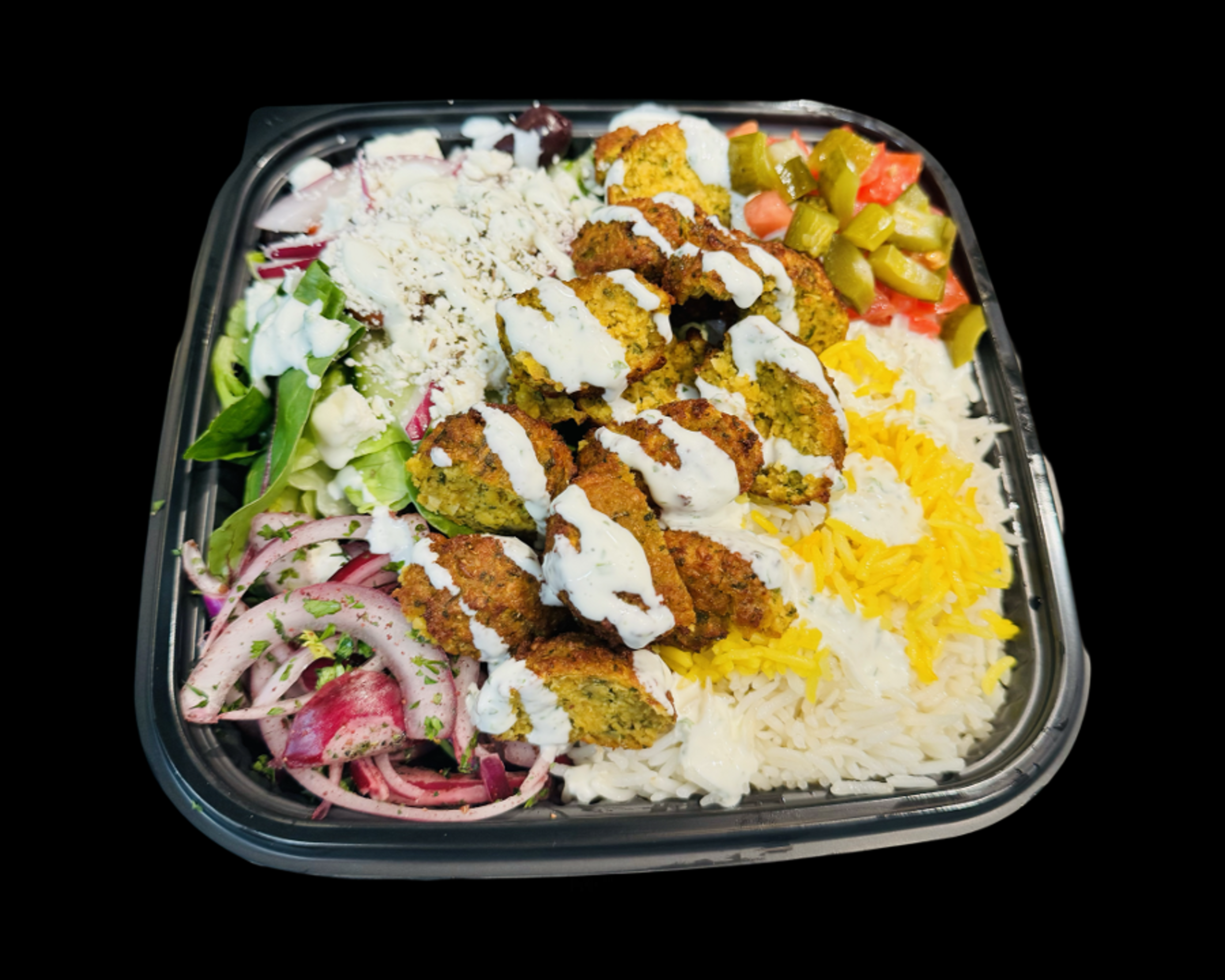 Falafel Shawarma Plate.
