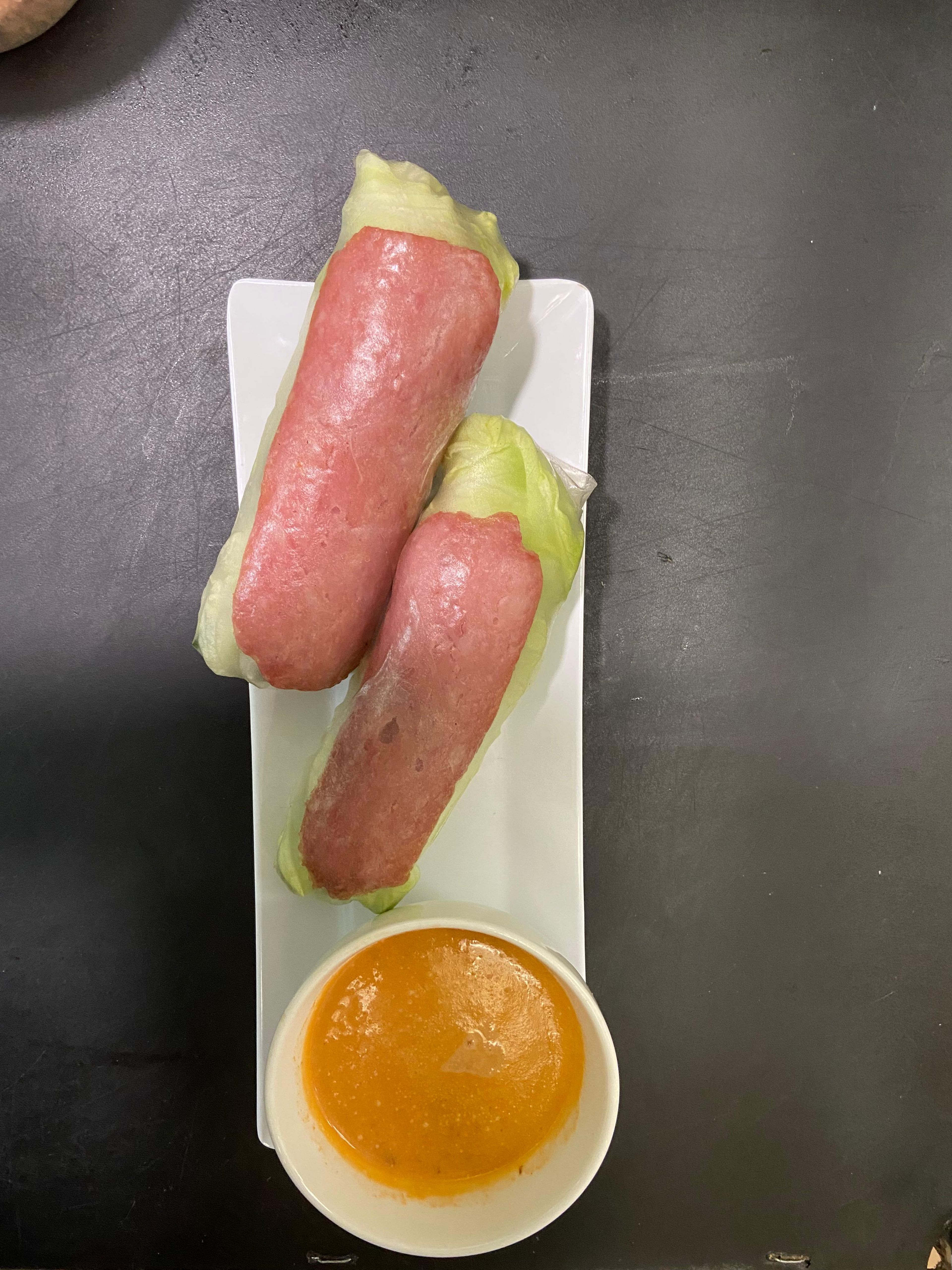 A5 - shredded pork skin fresh spring rolls- Bi cuon.