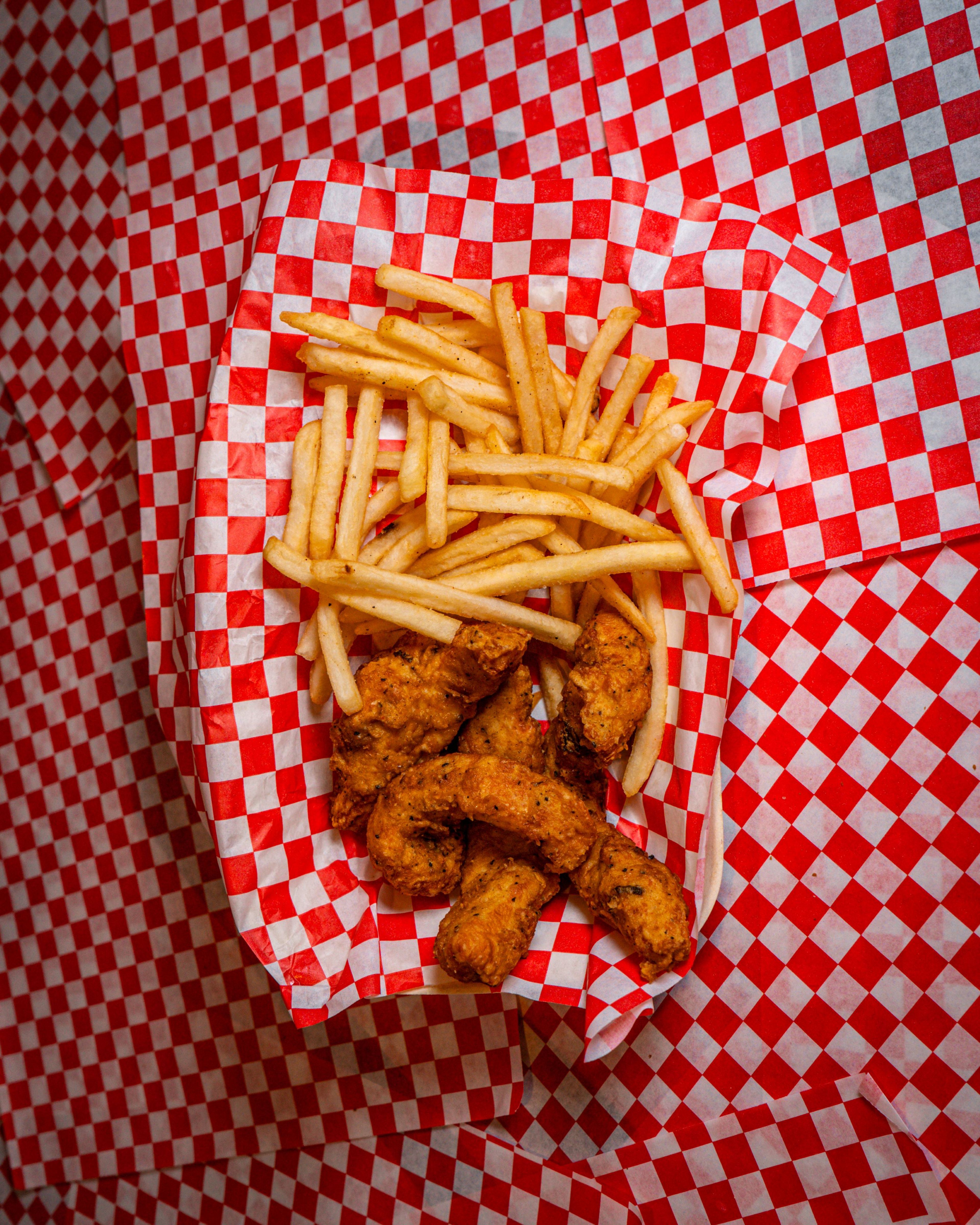 Four Piece Chicken Fillet Meal.