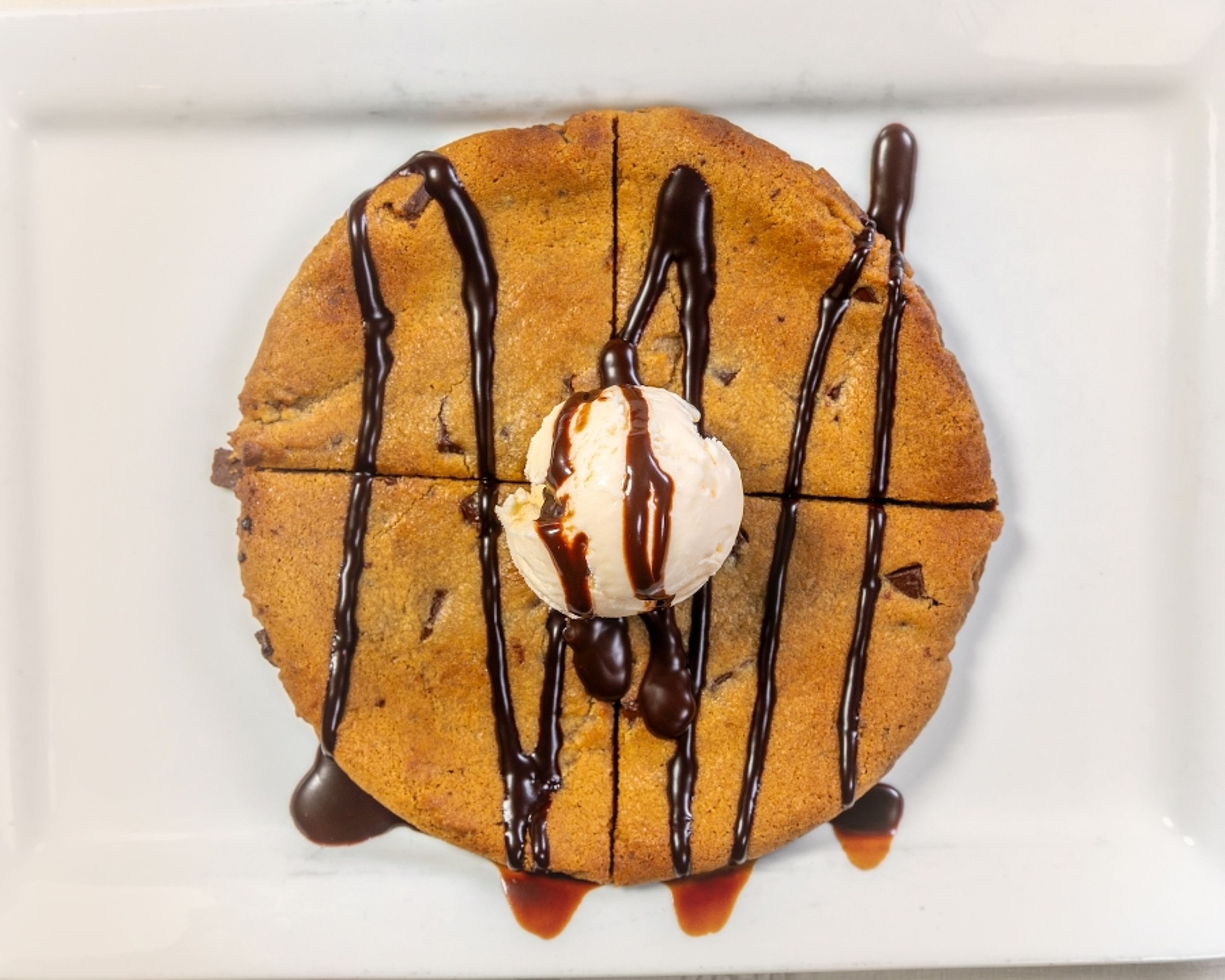 Giant Chocolate Cookie.