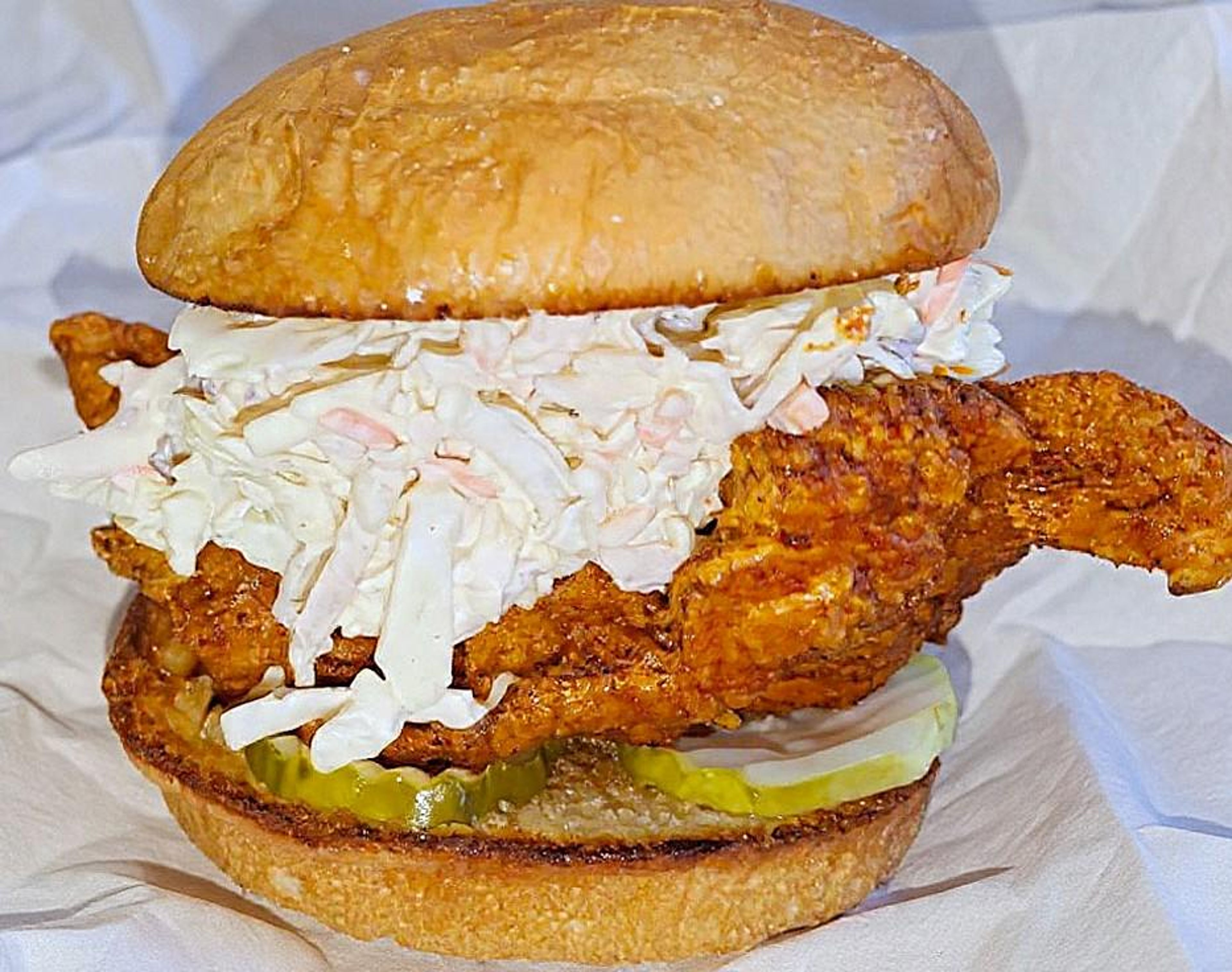 Crispy Truckie Chicken Burger.