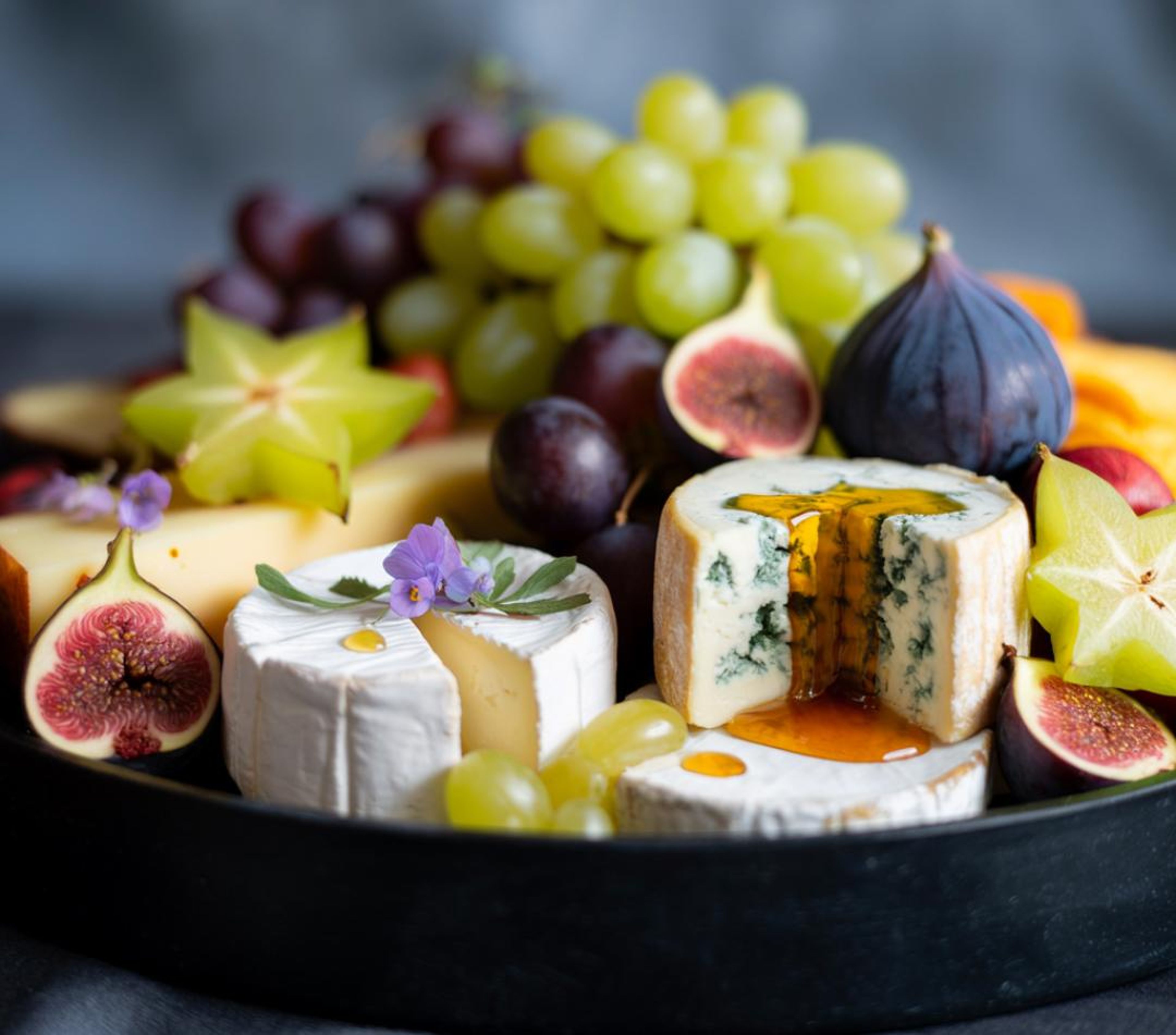 Artisan Cheese and Fruit Tray.