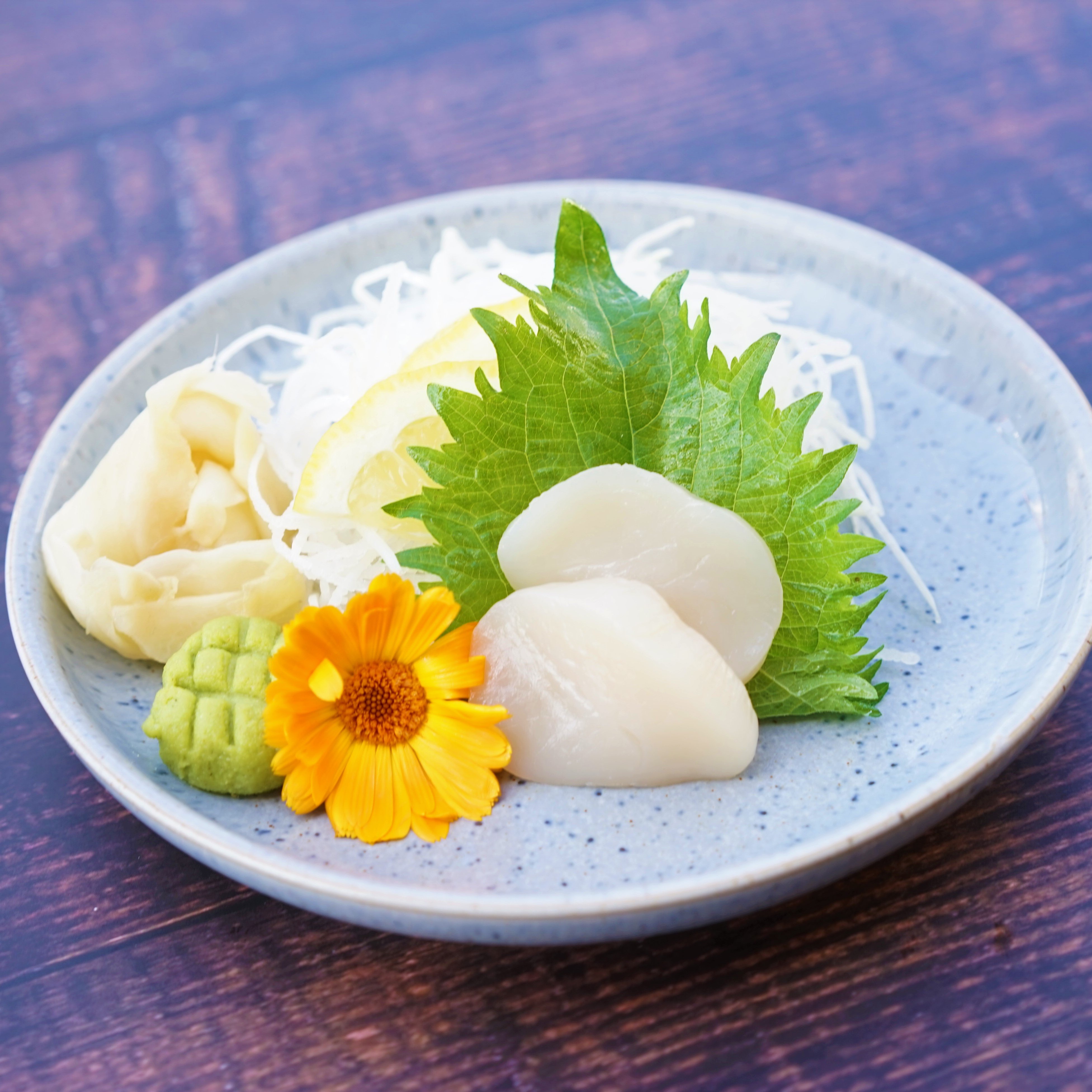 Sea Scallop Sashimi.