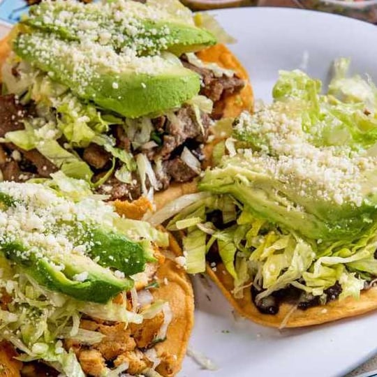 Spicy Pork Tostada.