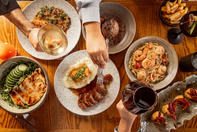 Modern Dominican dining room at Bonao Bar & Grill in Brooklyn