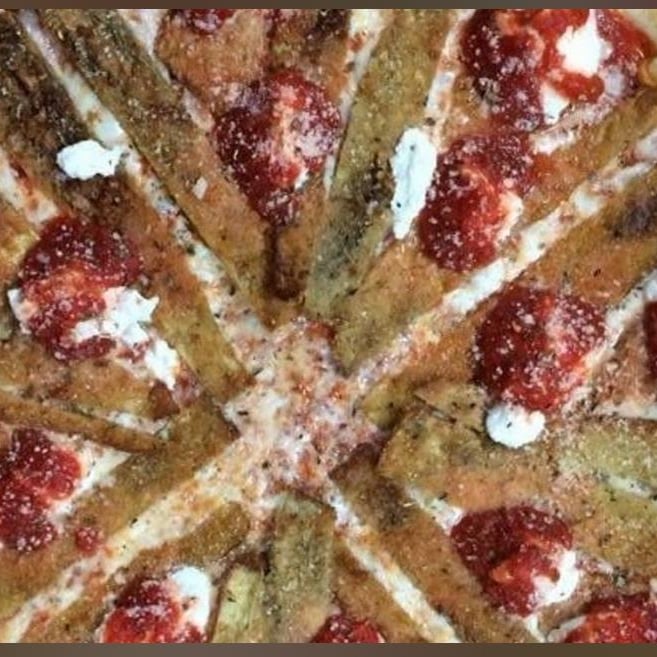 Large 16" Eggplant Ricotta Pizza.