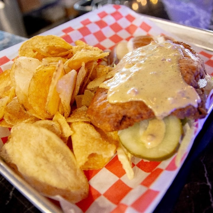 Bavarian Pork Schnitzel Sandwich.