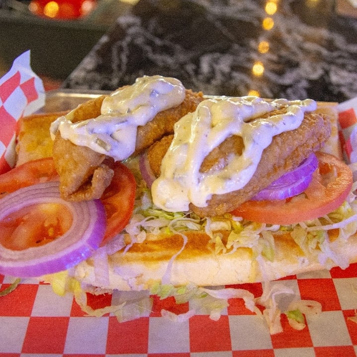 Mikey B's Fried Fish Hogie.