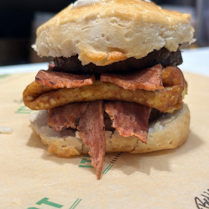BIG MAMA'S SAUSAGE BISCUIT SANDWICH.