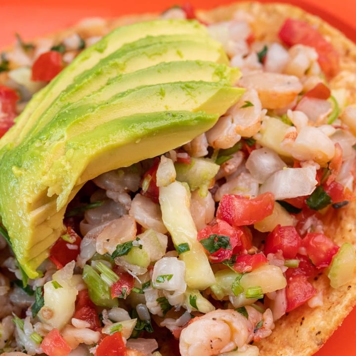 Shrimp Tostada.