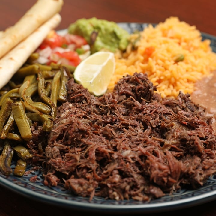 Barbacoa Plate or Al Pastor.