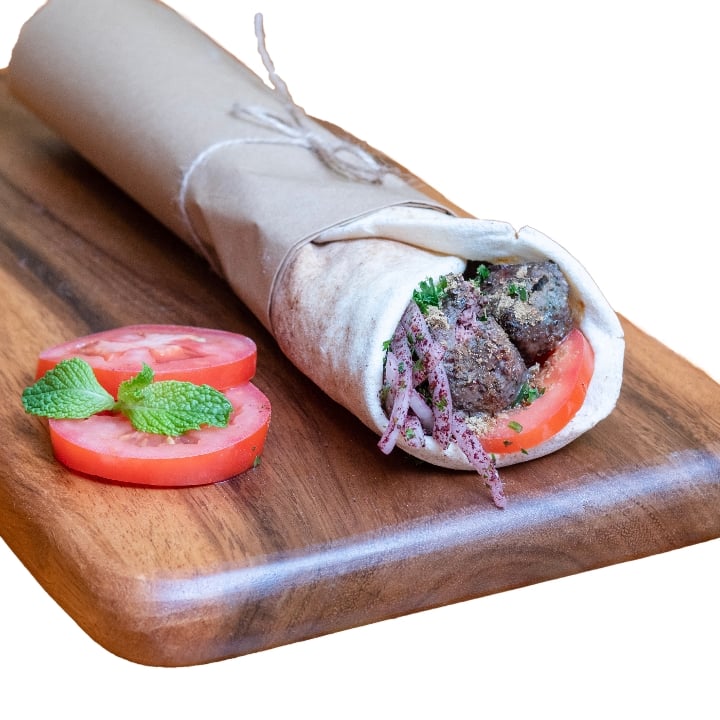 Veal Liver Kebab Sandwich.