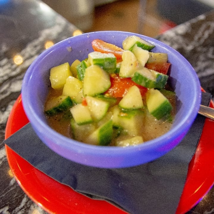 Side Cucumber & Tomato Salad.