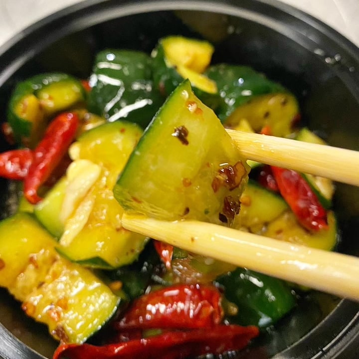 Smashed Chili Cucumbers.