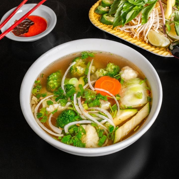 P11. Vegetables Tofu with Fried Onion - Chay (M).