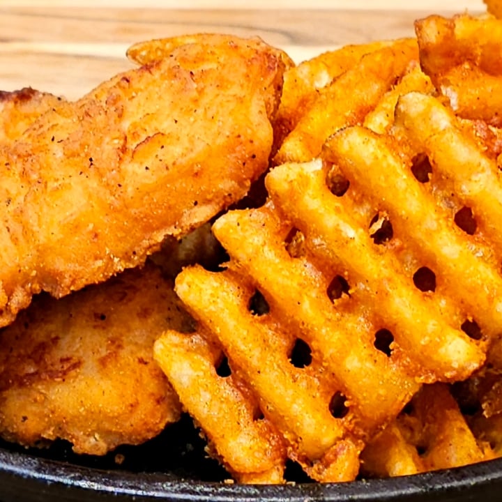 Chicken Tenders and Waffle Fries