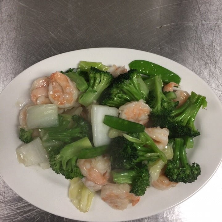 Assorted Greens with Shrimp (L).