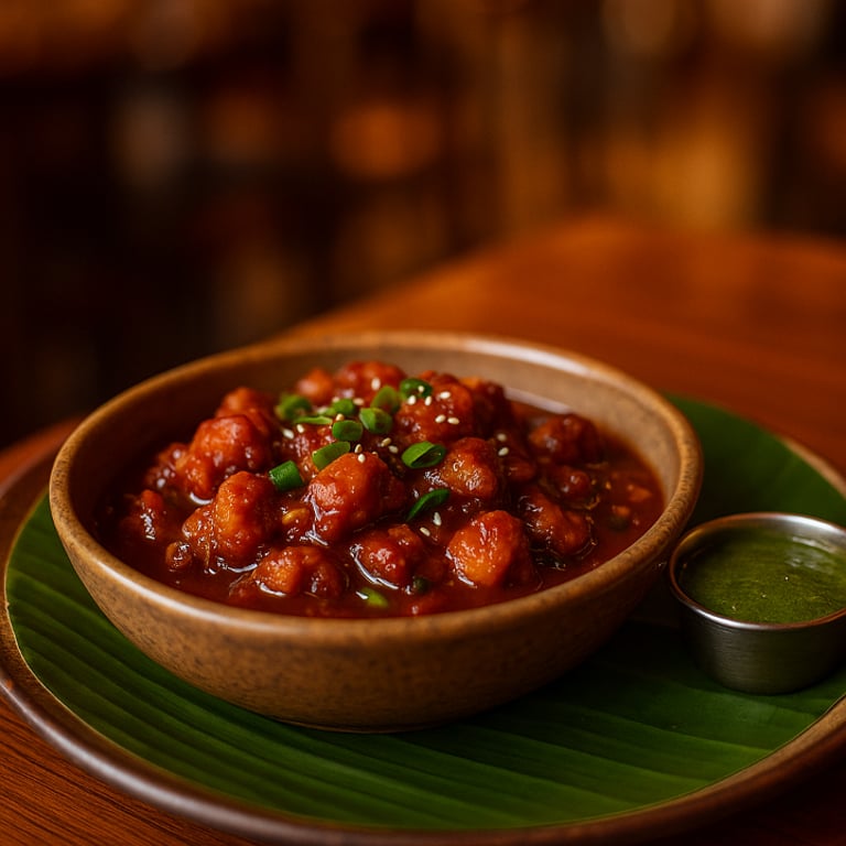 Delicious Gobi Manchurian and Indian Cuisine