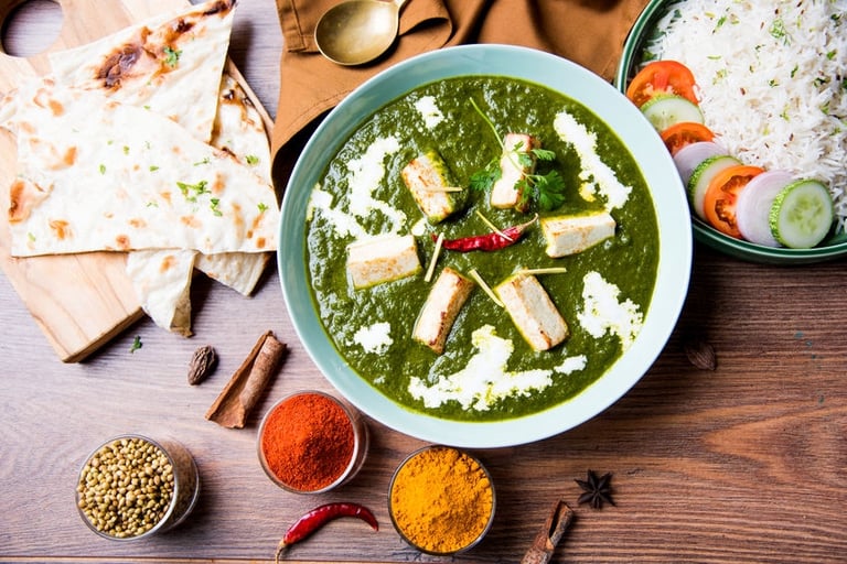 Delicious Saag Paneer and More Indian Delights