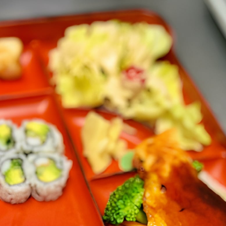 Salmon Teriyaki lunch Bento.