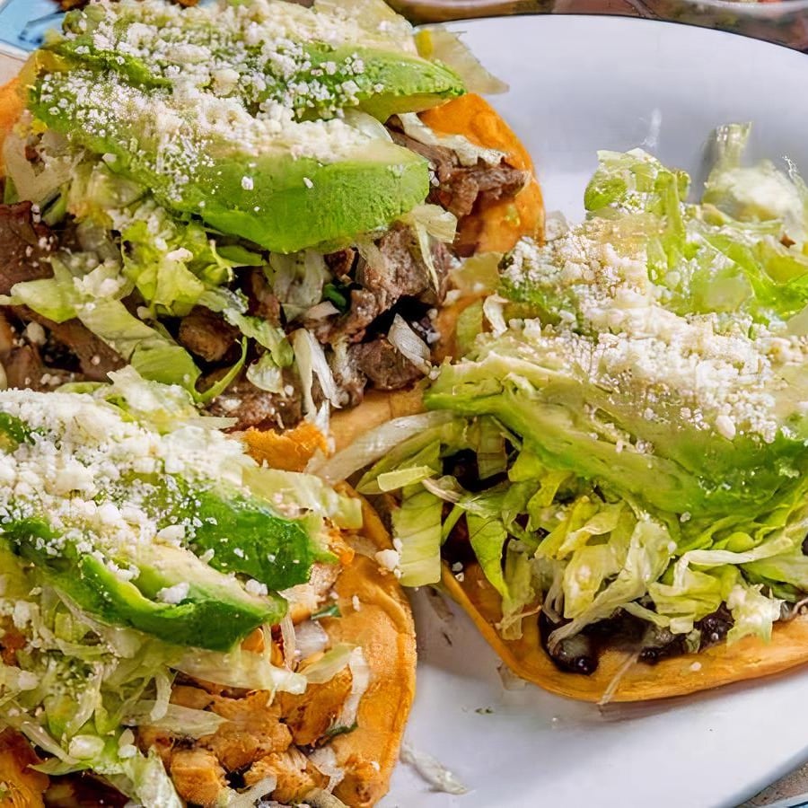 Spicy Pork Tostada.