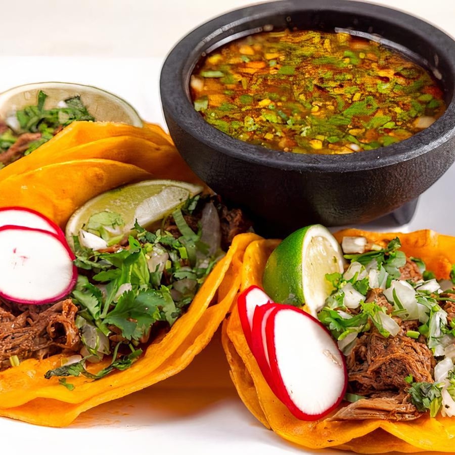 Combo 3 Birria Tacos with Consomé.