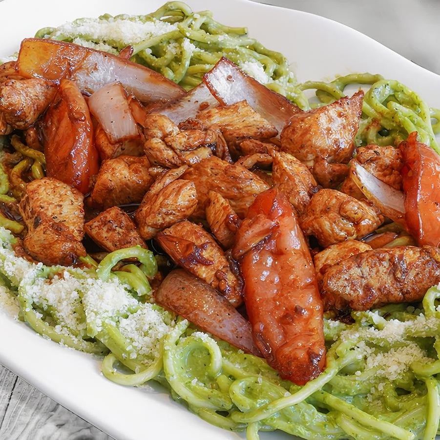 Chicken Pesto Saltado.