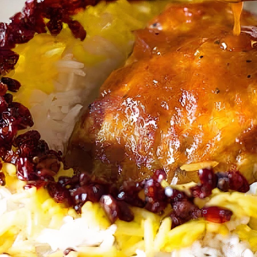 Barbery Rice with Chicken / Zereshk Polo
