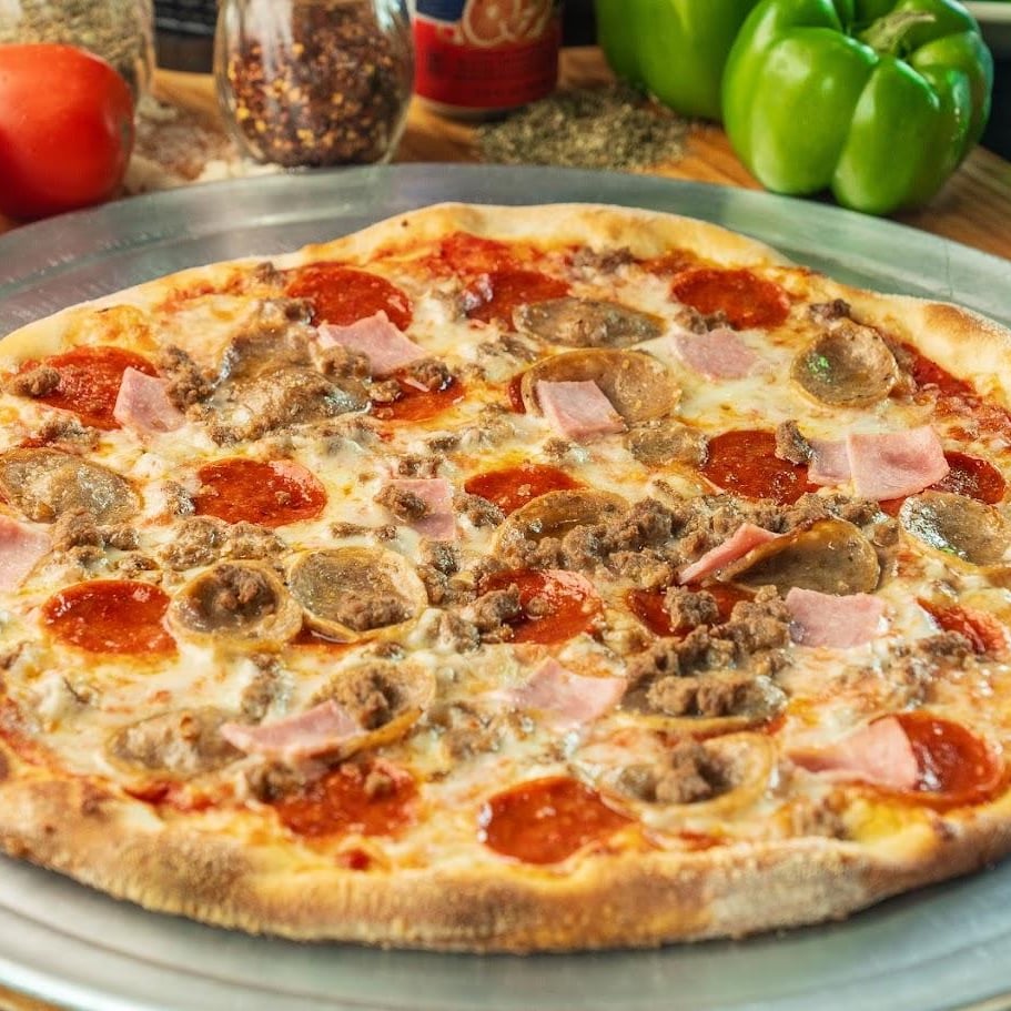 Small 12" Meat Lovers Pizza.