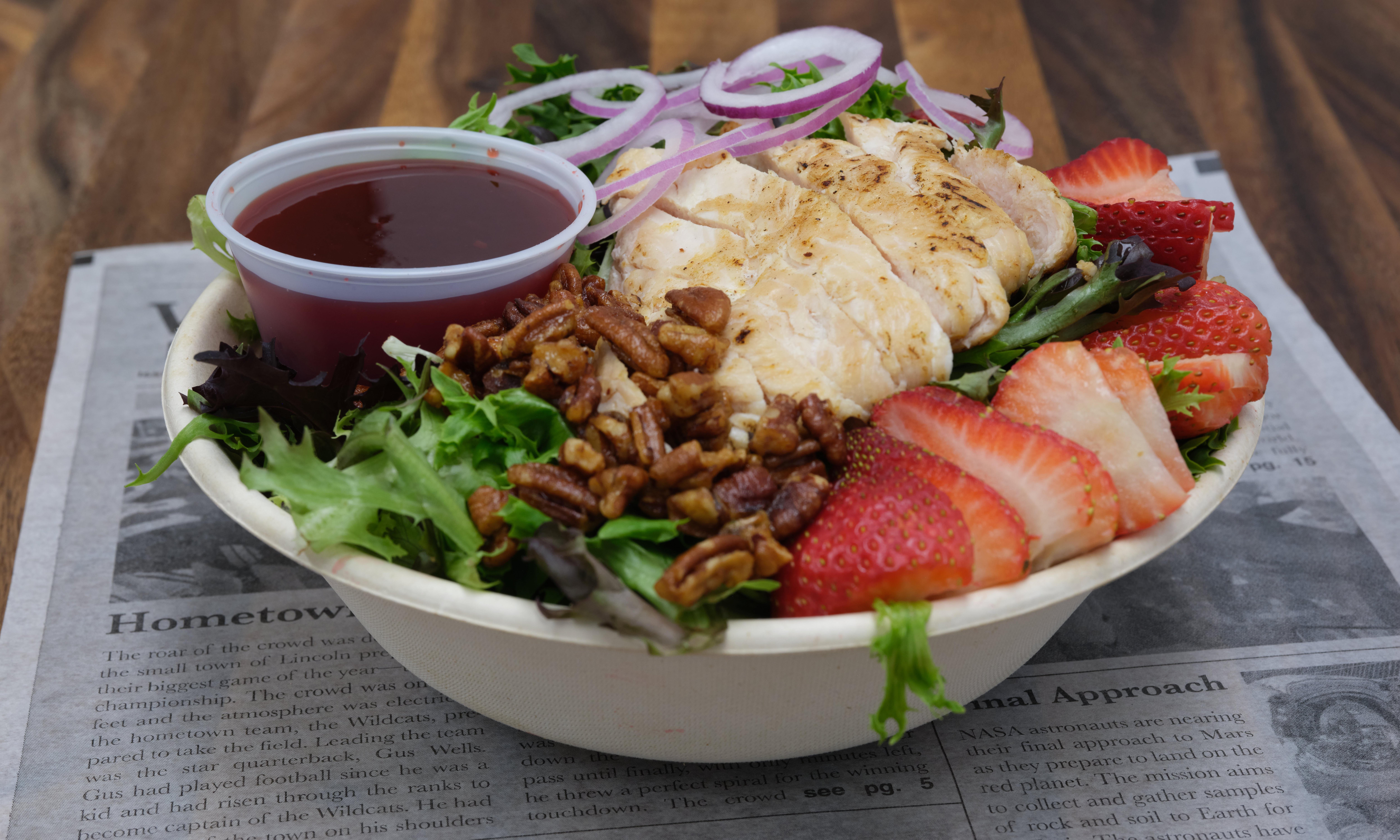 Strawberry Salad with Chicken.