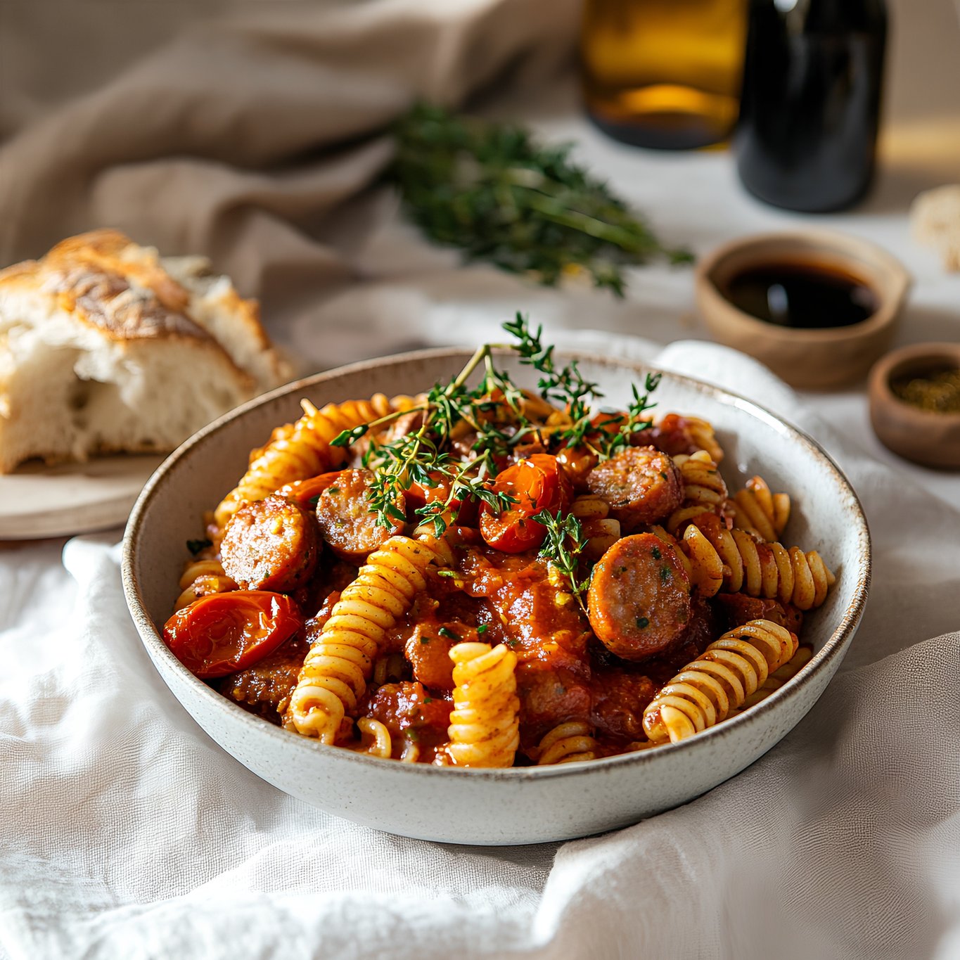 Spicy Sausage Marinara (Pasta, Provence Sausage, Cherry Tomatoes, Spicy Sauce)