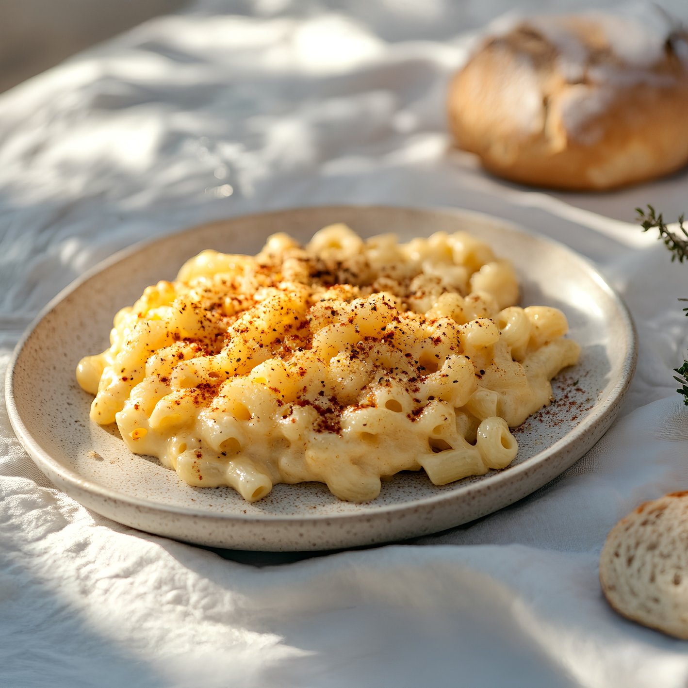 Spicy Mac and Cheese (Elbow macaroni, classic cheesy Alfredo blend, secret spicy blend