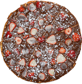 Strawberry & nutella pizza