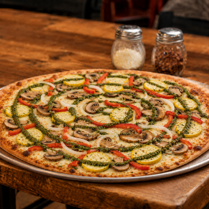 Personal Thin Crust 6" Veggie Monster.