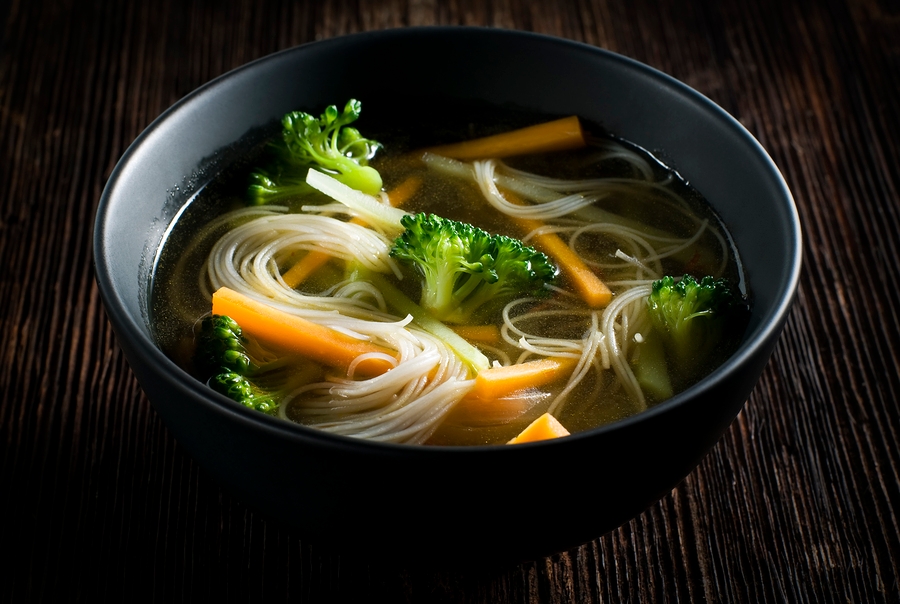 Mixed Vegetable Noodle Soup.