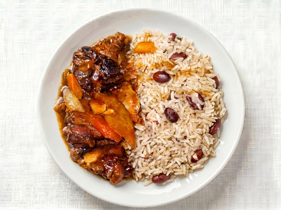 Large Brown Stew Chicken.