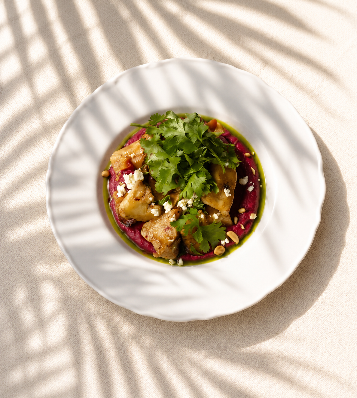 Warm Fried Eggplant Salad.