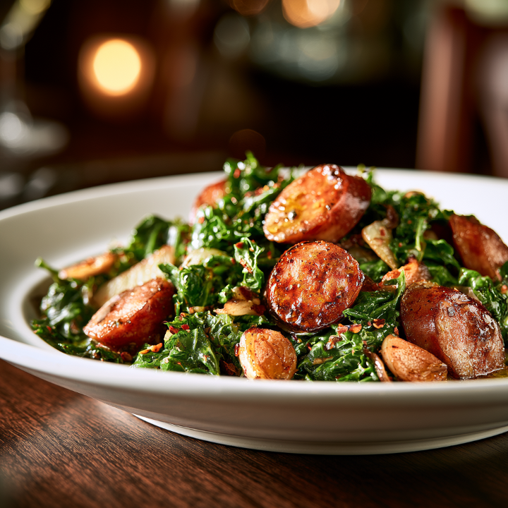 Spicy Kale & Italian Sausage.