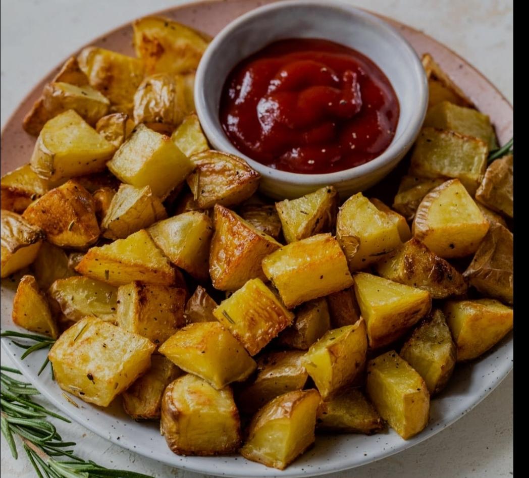 Roasted potatoes.