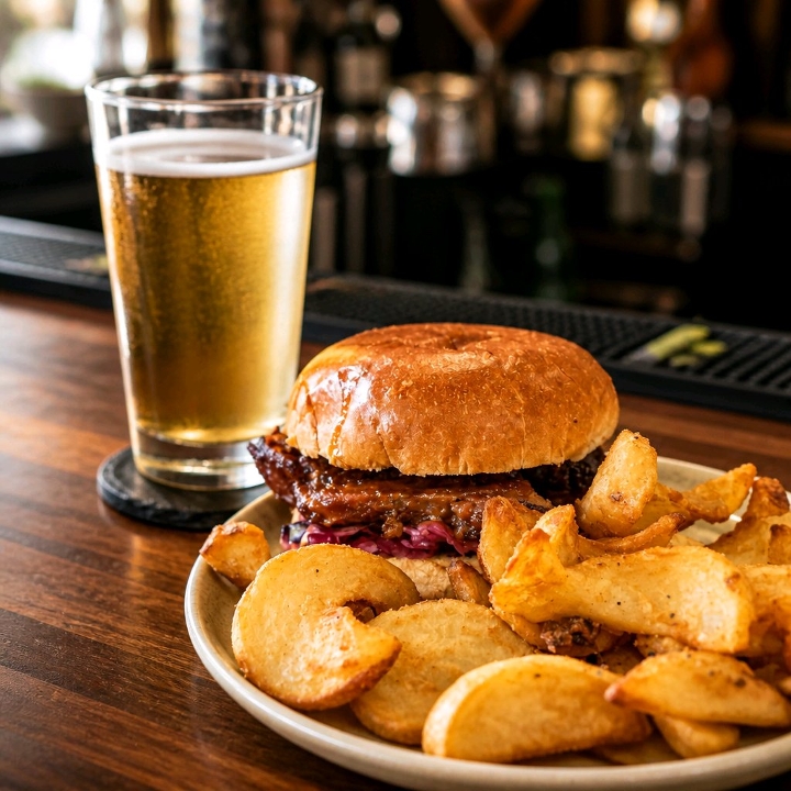 BBQ Pork Sandwich.