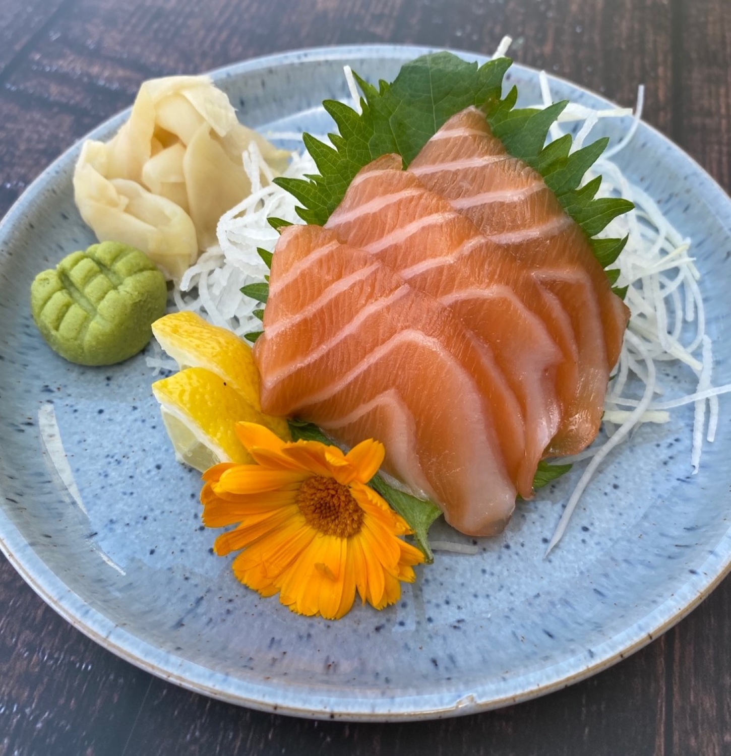 Salmon Sashimi.
