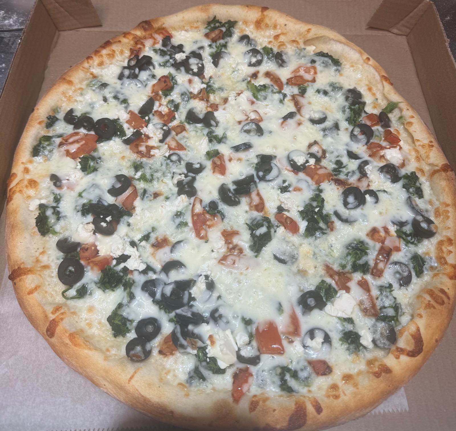 12" Gluten Free 4. Greek White.