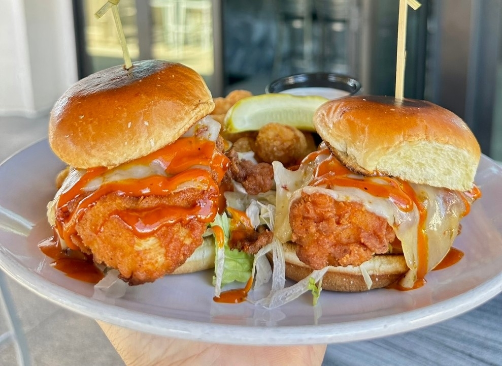 2 Spicy Chicken Deluxe Sliders.