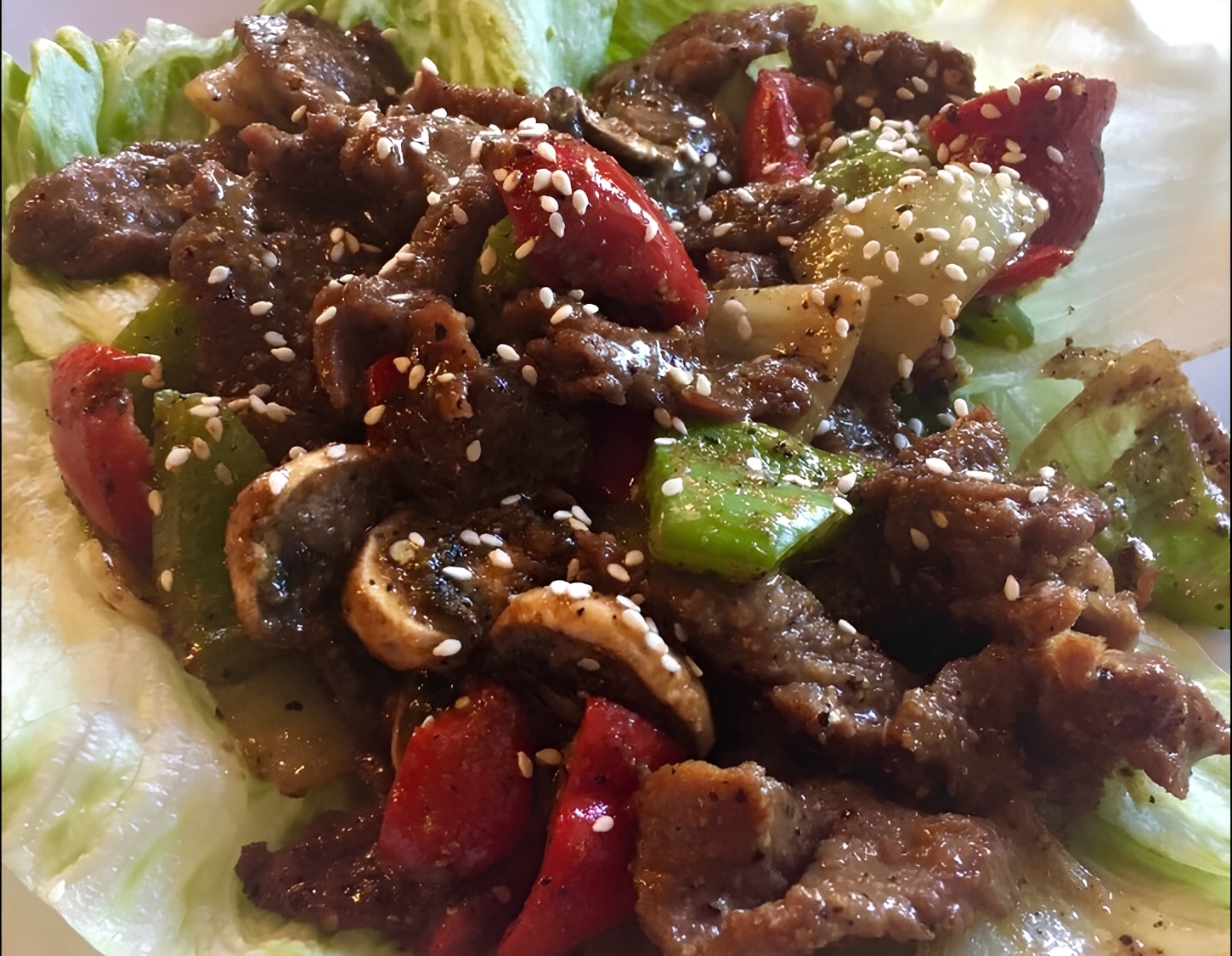 Garlic Pepper Beef.