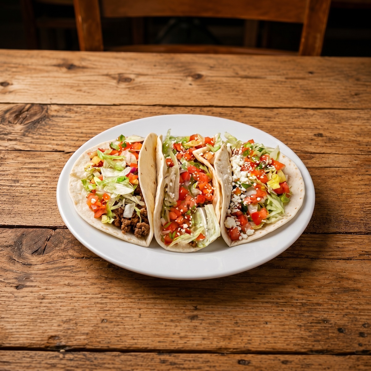 Traditional Beef Tacos.