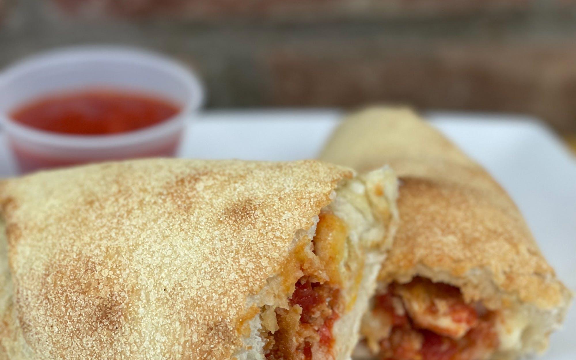 Eggplant Parmigiana Focaccia Panino Catering.