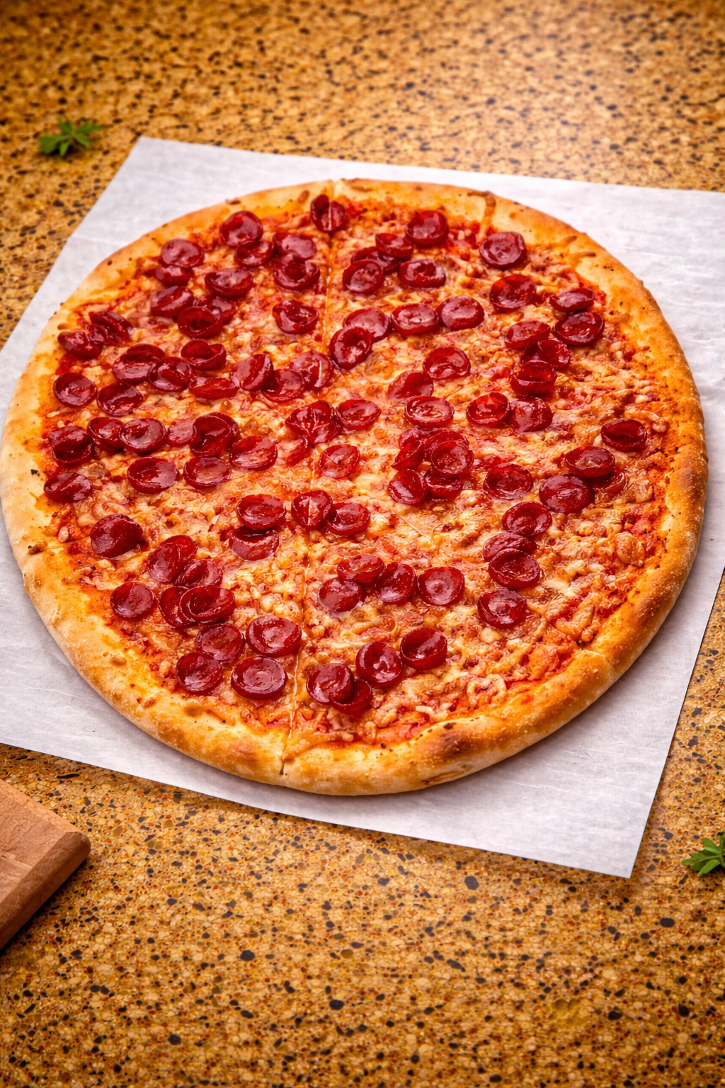 Medium Cup & Char Pepperoni.