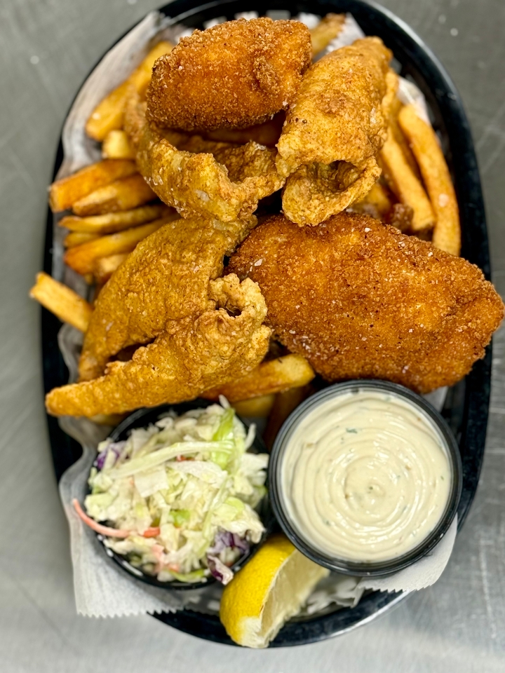Fried Perch and Cod Combo.