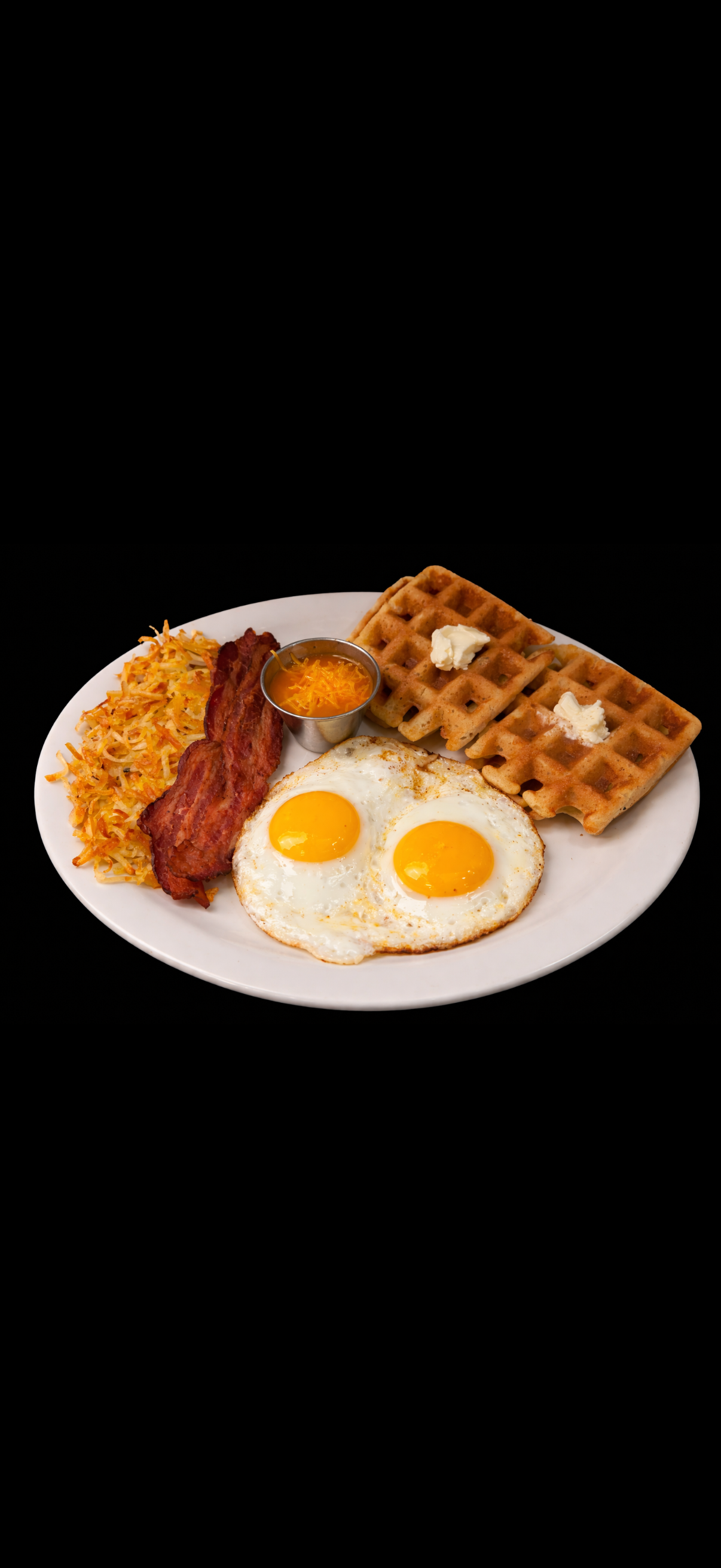 Waffle & Eggs.